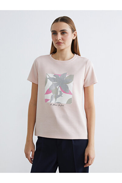 LC Waikiki Tricou pentru damă cu imprimeu cu gât crew