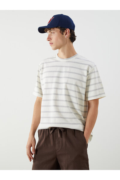 LC Waikiki Tricou bărbătesc cu guler rotund și dungi