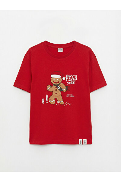 LC Waikiki Boys' Christmas-Themed Printed T-Shirt