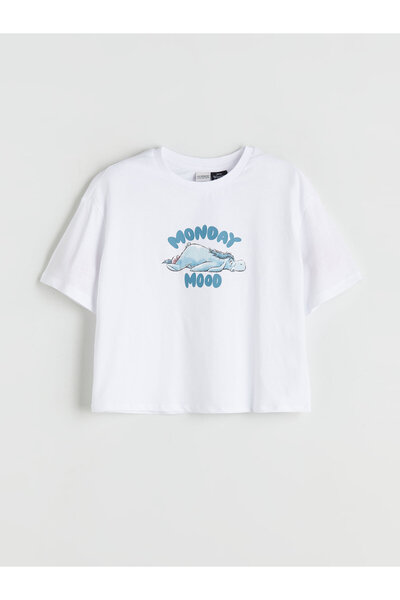 LC Waikiki Tricou de fete cu guler rotund și imprimeu Winnie the Pooh