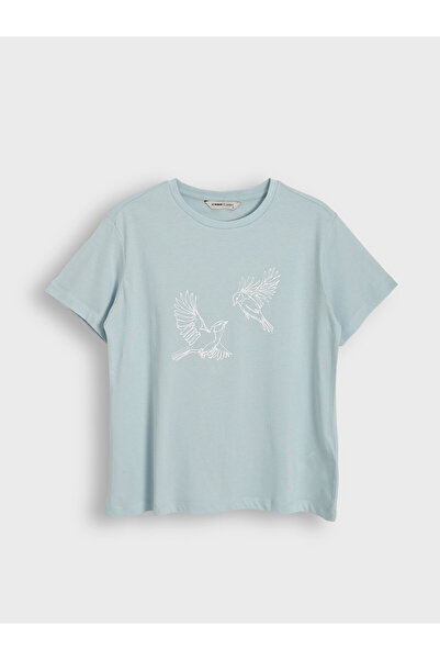 LC Waikiki Tricou pentru damă cu imprimeu cu gât crew
