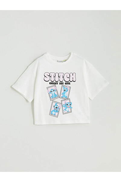 LC Waikiki Κοριτσίστικο μπλουζάκι με στρογγυλή λαιμόκοψη και τυπωμένο σχέδιο