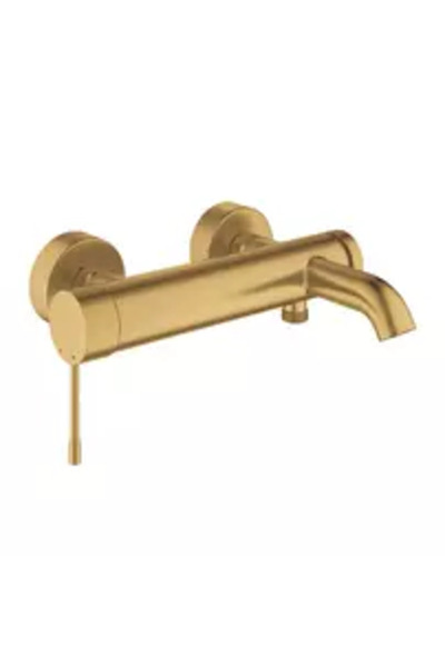 Grohe Essence bath and shower mixer, brushed gold, Cool Sunrise