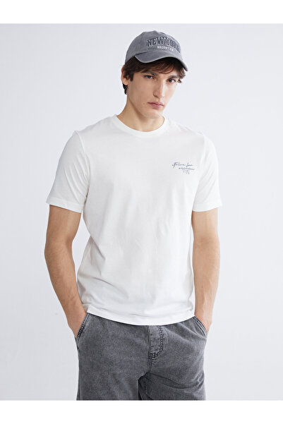 LC Waikiki Tricou bărbătesc din jerseu imprimat cu guler rotund