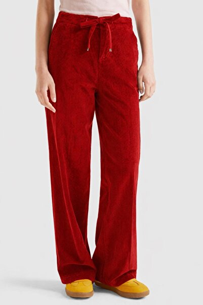 United Colors of Benetton بنطلون مخملي برباط للخصر للنساء/الفتيات موديل كود: ...