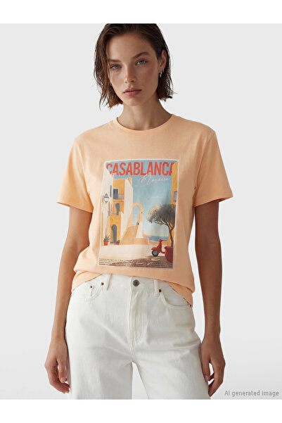 LC Waikiki Tricou de damă imprimat Casablanca