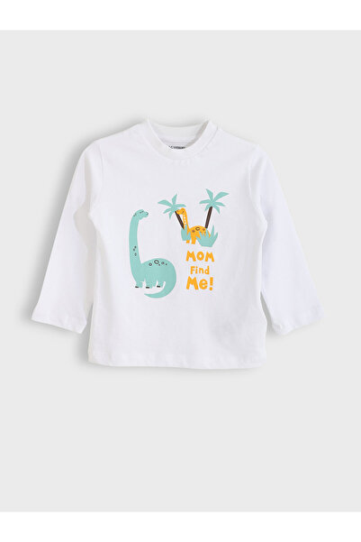 LC Waikiki Tricou pentru băieței, cu guler rotund, mânecă lungă, imprimat