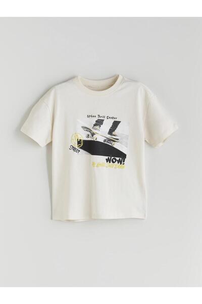 LC Waikiki Tricou de băieți cu guler rotund și imprimeu