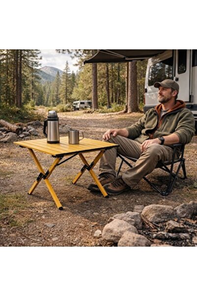 Glow Goods Сгъваема къмпинг маса с алуминиева рамка