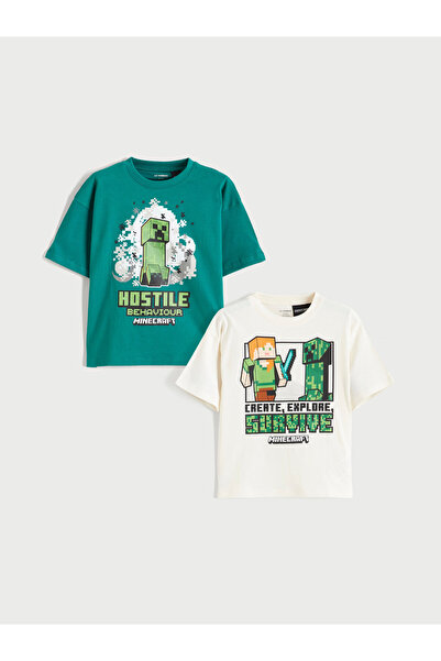 LC Waikiki Minecraft Print Baby Boy T-Shirt 2-Pack