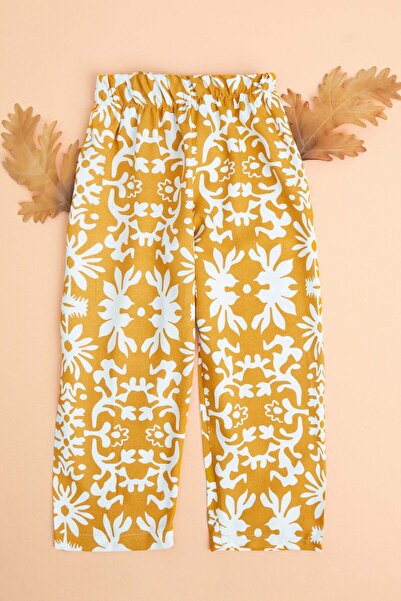 Fulla Moda Patterned Girls' Pants with Elastic Waistband