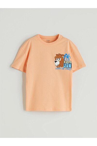 LC Waikiki Tricou de băieți cu guler rotund și imprimeu