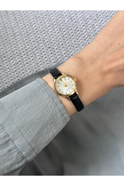 MERW Donny Model Black Color Leather Cord Vintage Series Women's Wristwatch