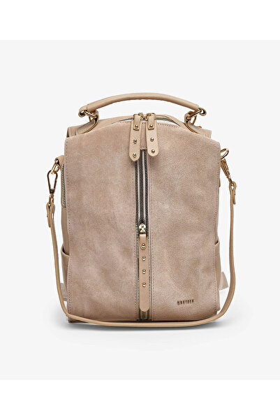 Greyder Kadın Bej Hakiki Deri Sırt Çantası 6Y2CN69708