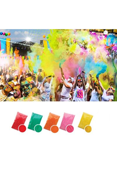 PROCART Set of 5 Neon UV Holi powder colors, 100g per color