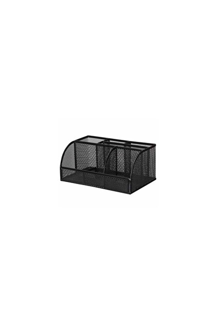Clino Organizator de birou metalic cu 7 compartimente, design mesh, culoare n...