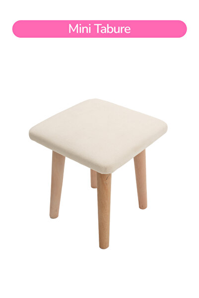 ROZİTOYS Çocuklar İçin Ahşap Makyaj Masası Taburesi 5967