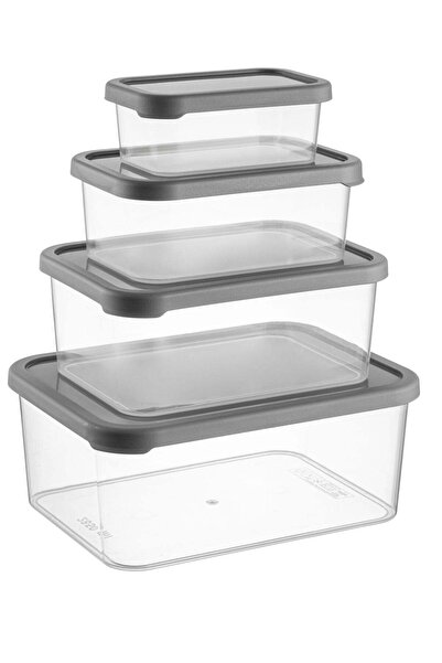 Soft Chef Gray Unisex 4-Piece Rectangular Quick Set Model Code: Ays00656Gray