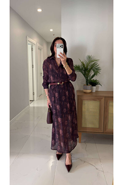 BİRCANÇİL طقم تنورة قميص منقوشة باللون البرتقالي من MD Sinste