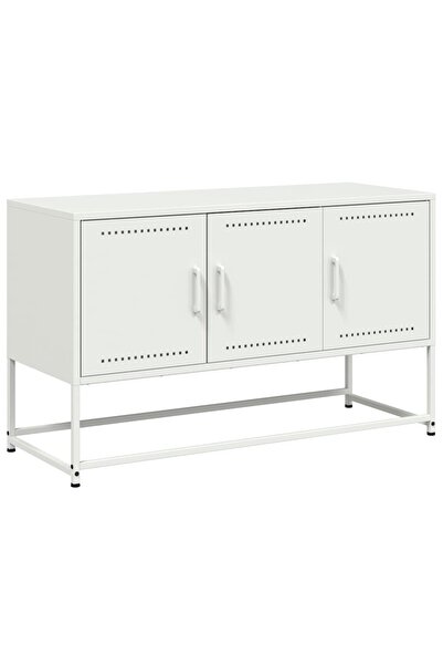 vidaxl Dulap TV, alb, 100,5x39x60,5 cm, oțel