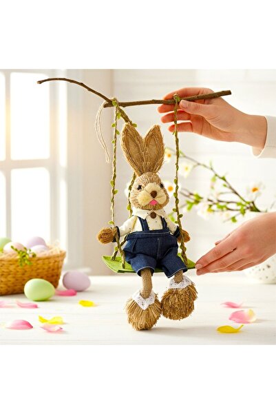 velve Διακοσμητικό για ζαχαρόπαστα, σε σχήμα αγελάδας, από ψάθι και ύφασμα, 3...