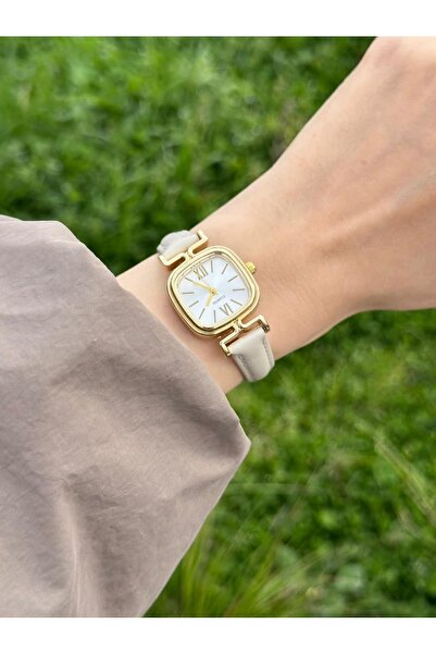 MERW Ernie Model Cream Color Leather Cord Vintage Series Women's Wristwatch