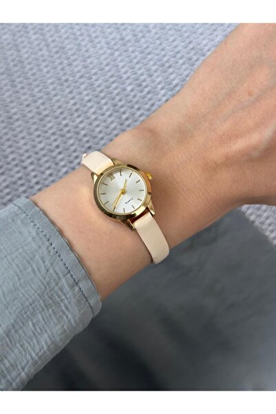 MERW Donny Model Cream Color Leather Cord Vintage Series Women's Wristwatch