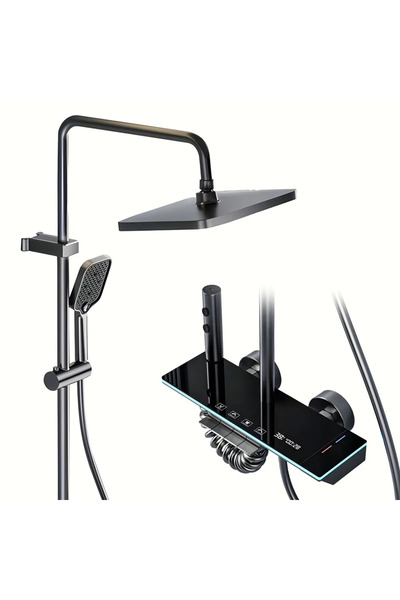 iHunt Умен душ комплект с батерия, MZ140BL, LED екран без консумация на енерг...