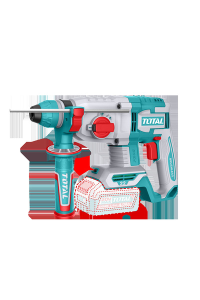 TOTAL 20V Li-Ion rotary hammer, 2.0J, brushless motor, 5400 bpm, 1100 rpm