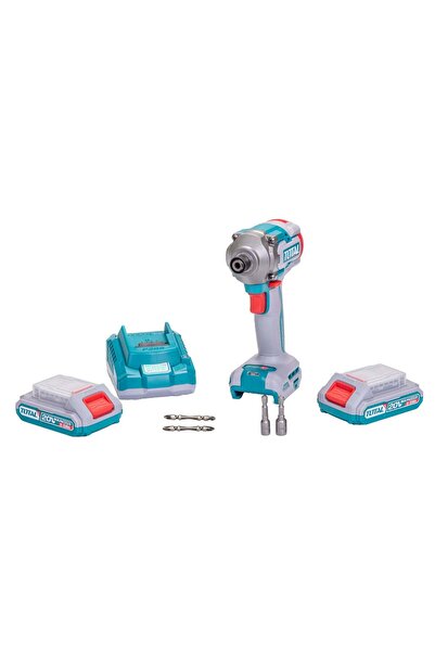 TOTAL Impact driver, 20V, 2.0Ah, Li-Ion, includes 2 batteries and 1 charger