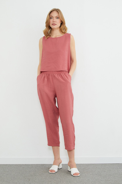 Fulla Moda Basic Elastic Waist Casual 2-Piece Set