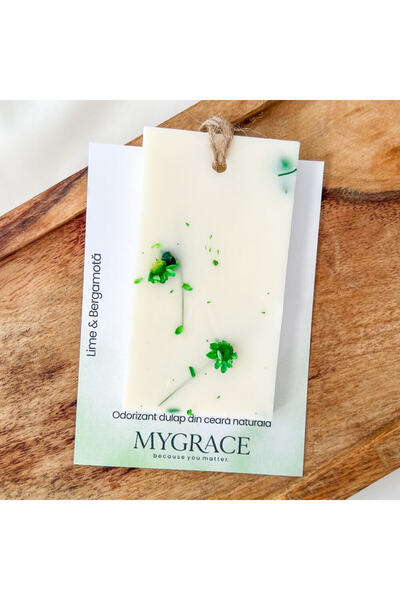 MYGRACE Αποσμητικό Ντουλάπας SOLAR – Περγαμόντο & Λάιμ, Κερί, καθαριστής αέρα