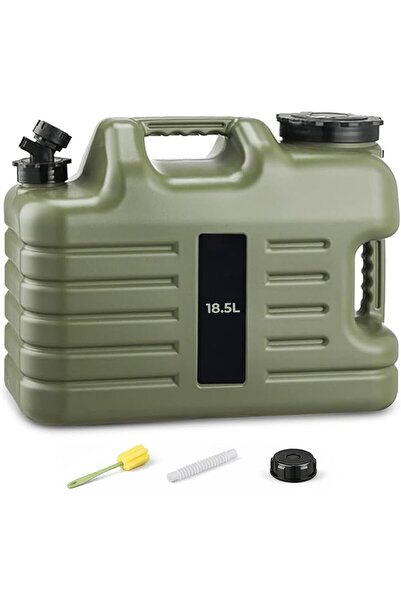 AutoFamily حاوية مياه محمولة للتخييم في الهواء الطلق - خالية من مادة BPA، إبر...