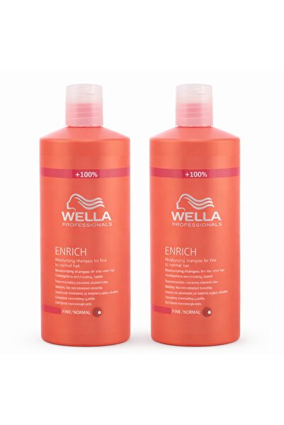 Wella Set of 2 Professionals Enrich Moisturizing Shampoo for Normal Hair, 100...