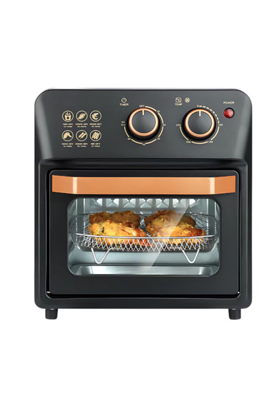 MANDU Retro 1360W Air Fryer with 12L Capacity and Transparent Window