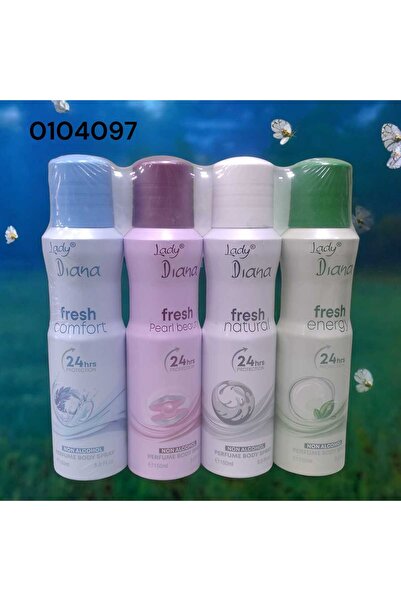 Lady Diana ٤ عبوات مزيل عرق إل دي فريش ١٥٠ مل