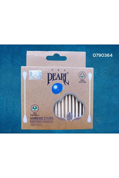 Sea Pearl مسحات الخيزران 100 قطعة (صندوق ورقي)