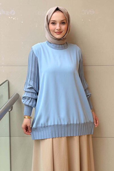 Ghisa Kolları Triko Kombinli Tunik