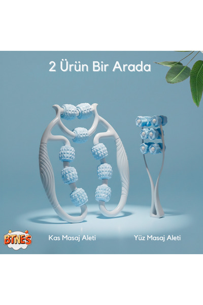BTNES Masaj Aleti Tekerlekli Ayarlanabilir Bacak Kol Boyun & Yüz ve Çene Yüz ...