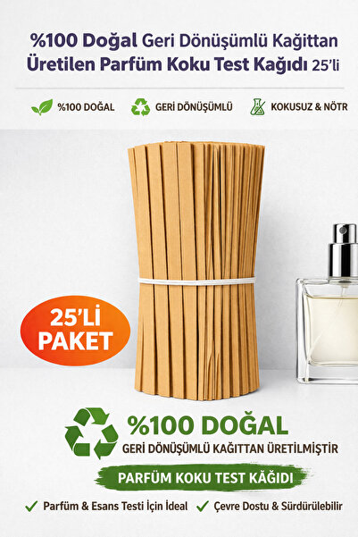 Orbak Kağıtçılık Doğal Geri Dönüşümlü Kağıttan Üretilen Parfüm Koku Test Kağı...