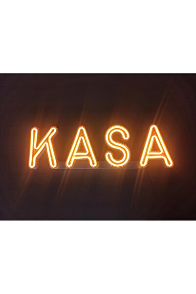 Neon KASA LED Tabela 40x12 cm – 3D Baskı PETG – 12V Tak Çalıştır – Işıklı Kas...