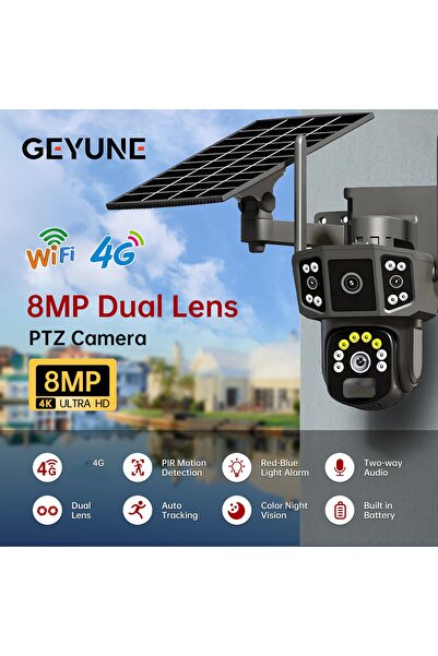 OEM Cameră de Supraveghere Solară 8MP Dual Lens – 4K Ultra HD,4G, Fara WIFI