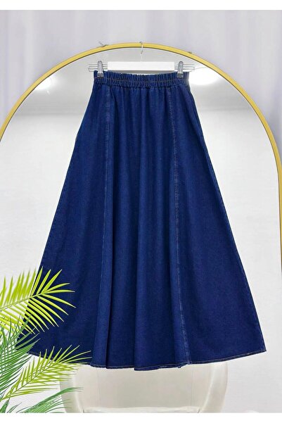 modasindoma Fusta de damă din denim cu buzunare