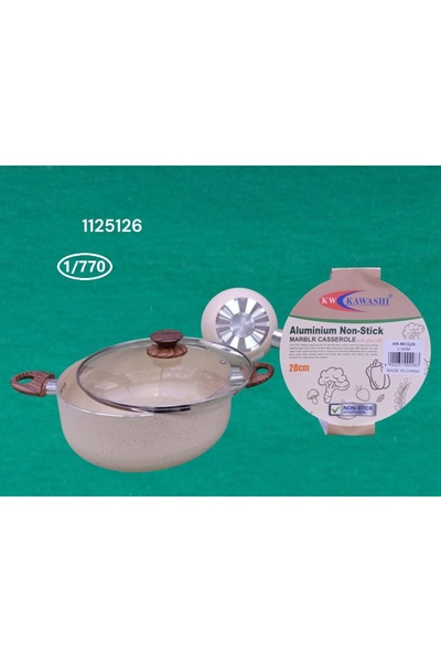 Kawashi KR-MCG28 CASSEROLE WIT GLASS LID 28X12CM