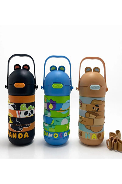 thebestnzm Eğitici Puzzele Yapboz Çocuk Termosu - Paslanmaz Çelik Pipetli Ve ...