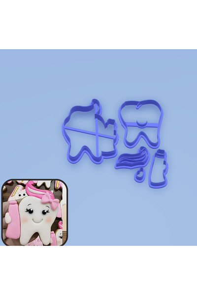 Empressco Tooth Cookie Mold, with Paste, Fun and Practical Kitchen Accessory