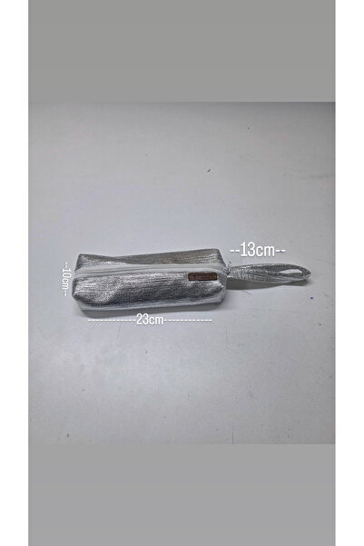 Zümrüdüanka Handmade Handbag in Silver Color with Gilded Fiber Overlay on Fabric