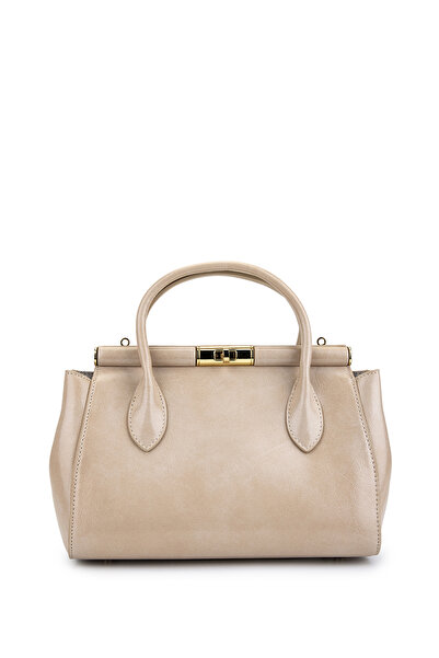 Tamer Tanca Women's Faux Leather Beige Handbag
