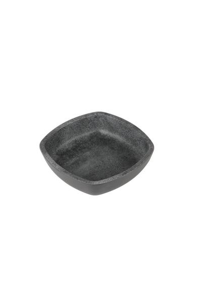 Globy Square Presentation Bowl Gray 20.5×20.5×5.5 cm