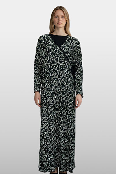 REMSA Rochie de rugăciune din viscoză pentru femei 25247-3 Negru01